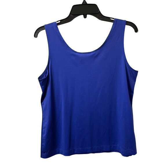 Chicos Blue Tank Top Size L Nylon Spandex Blend Sleeveless - Picture 10 of 12